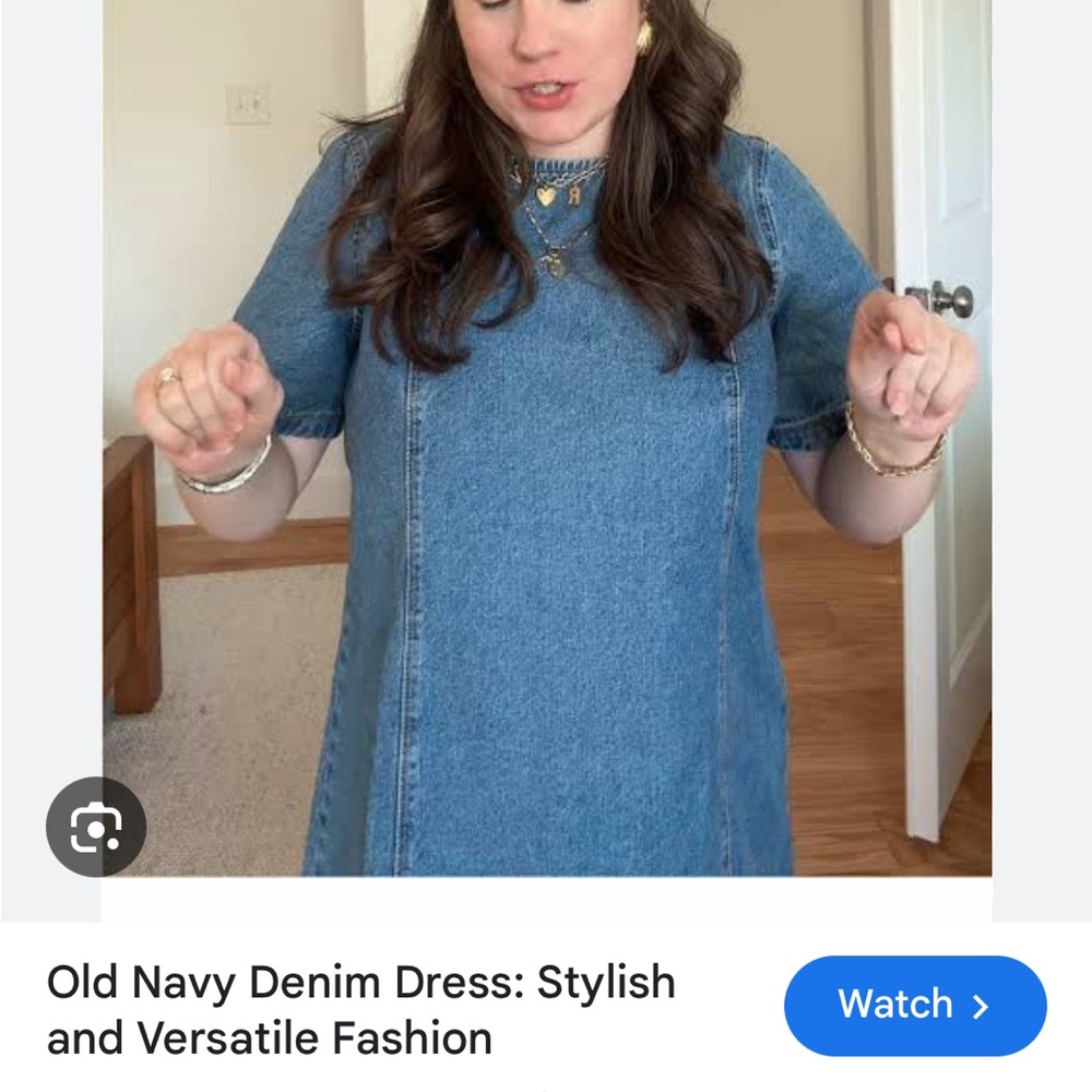 3/40$ Denim Mini Dress - Light Blue - Picture 3 of 5